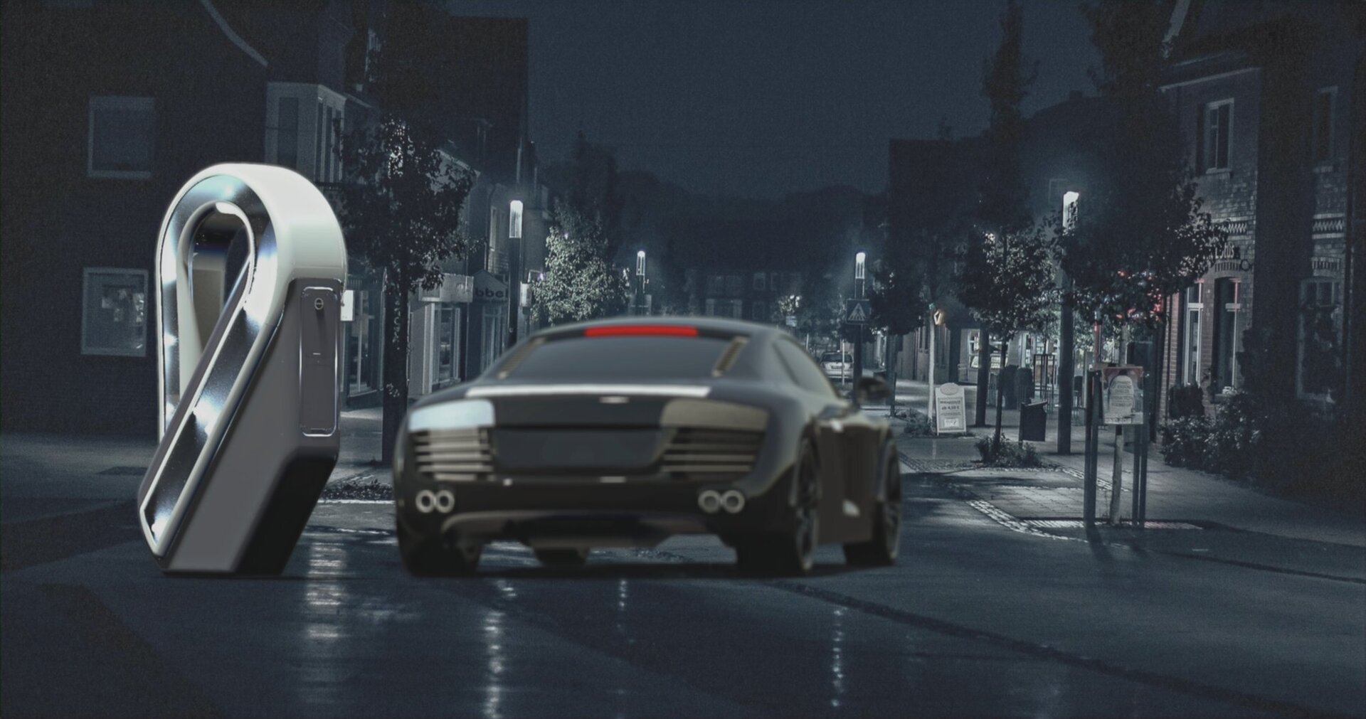 Energy Vine EV charger – night scene render
