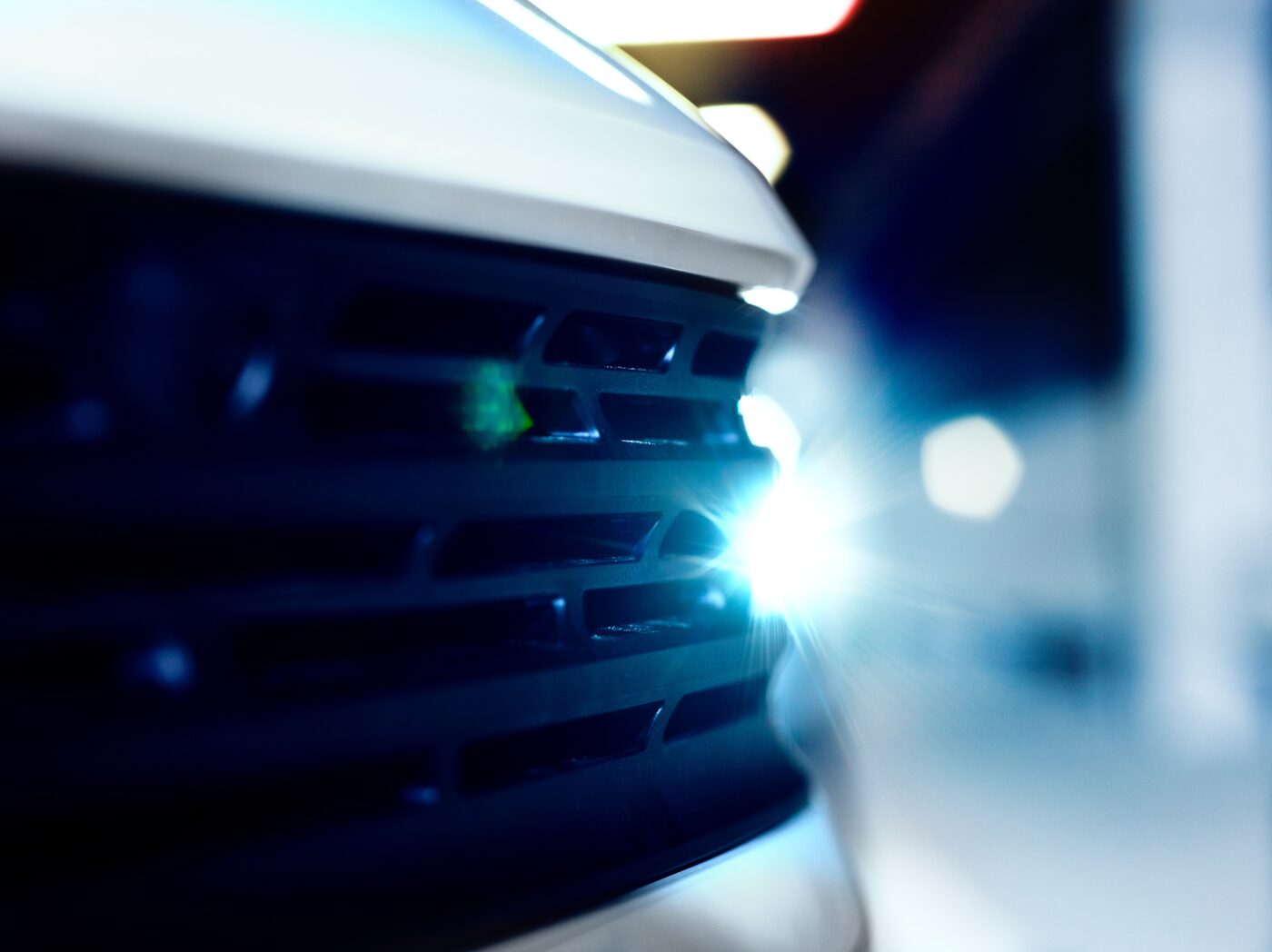 Lynk 08 exterior lighting, front headlight and LED illumination detail